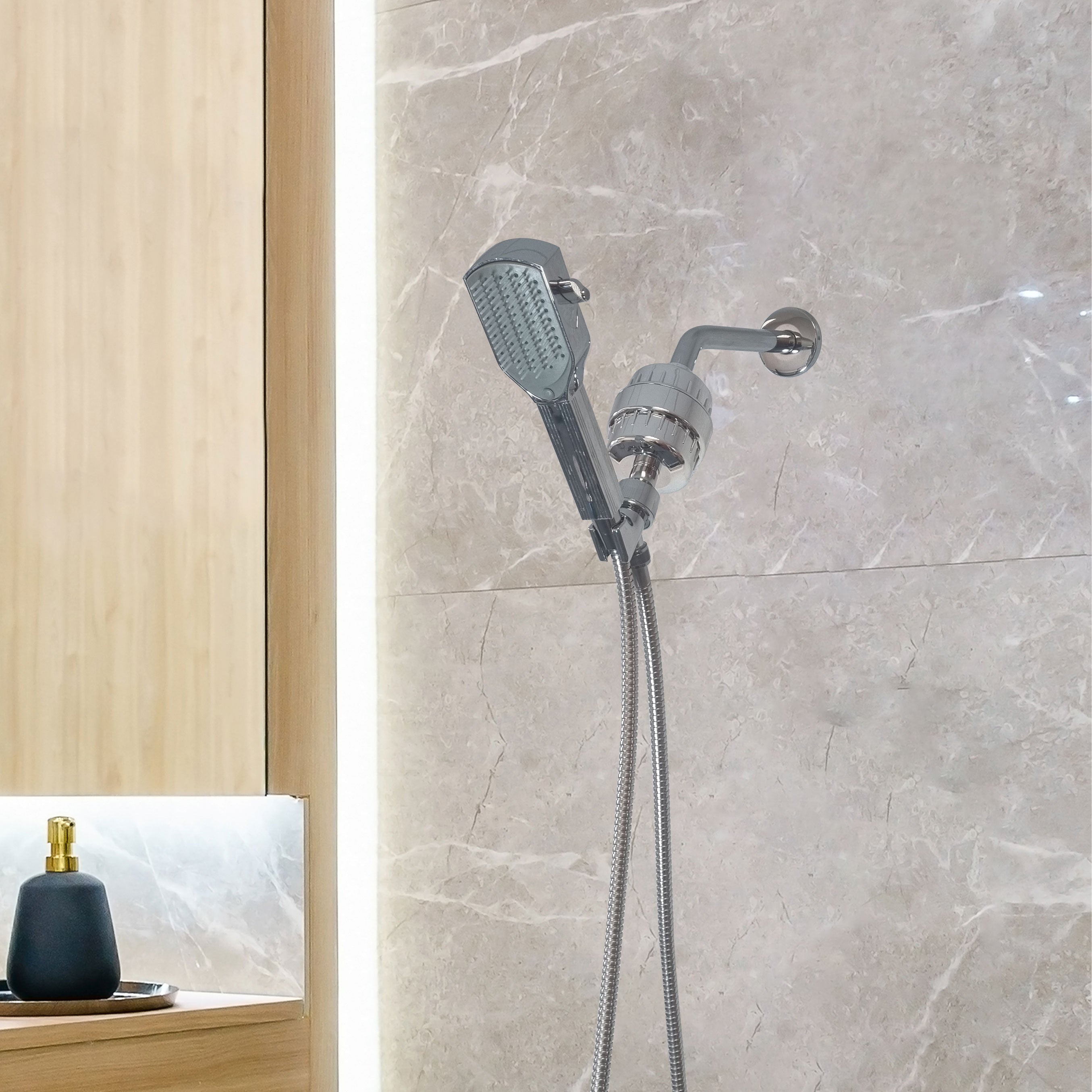 Detangler Comb Showerhead complete douchekit