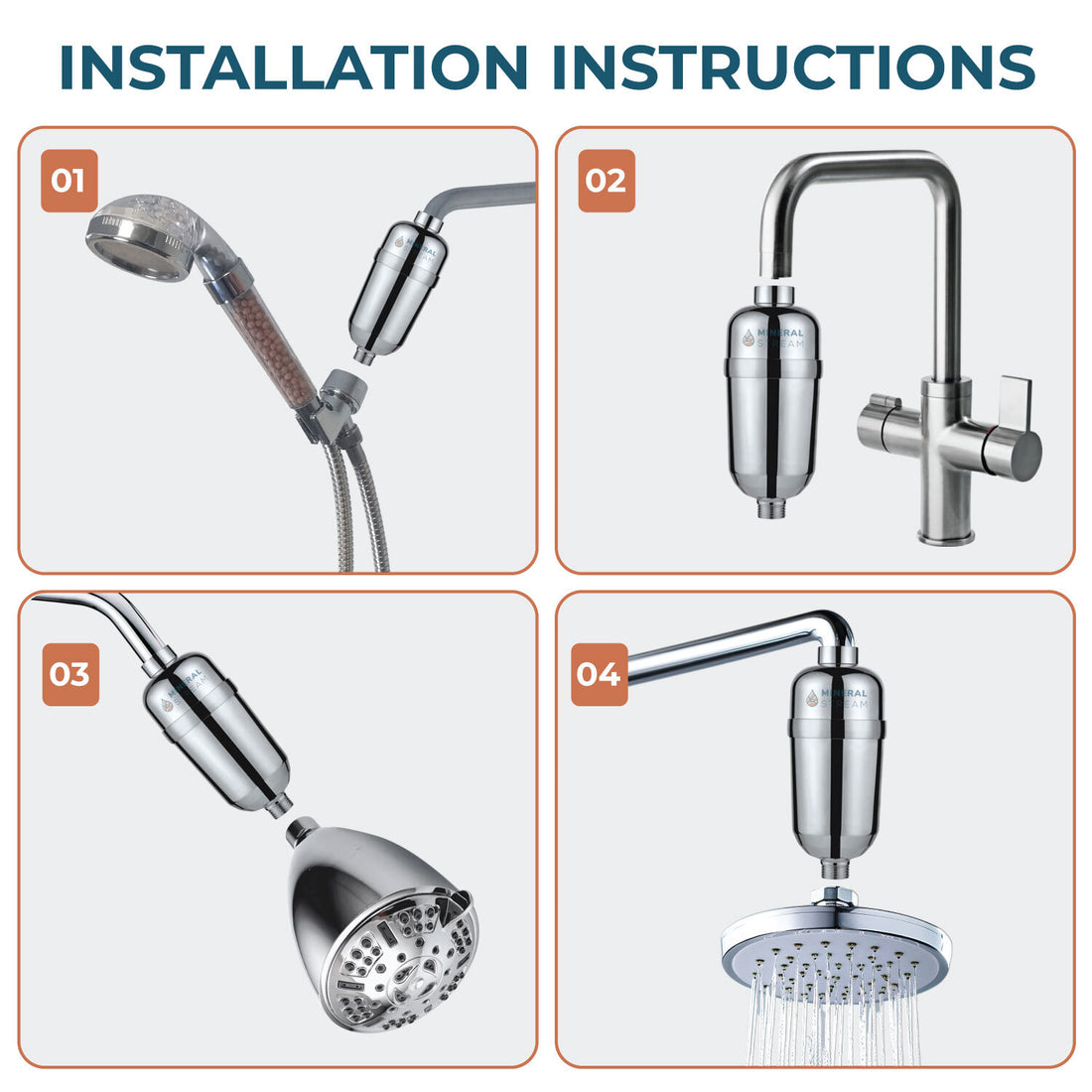 Geavanceerde douchefilter voor hard water