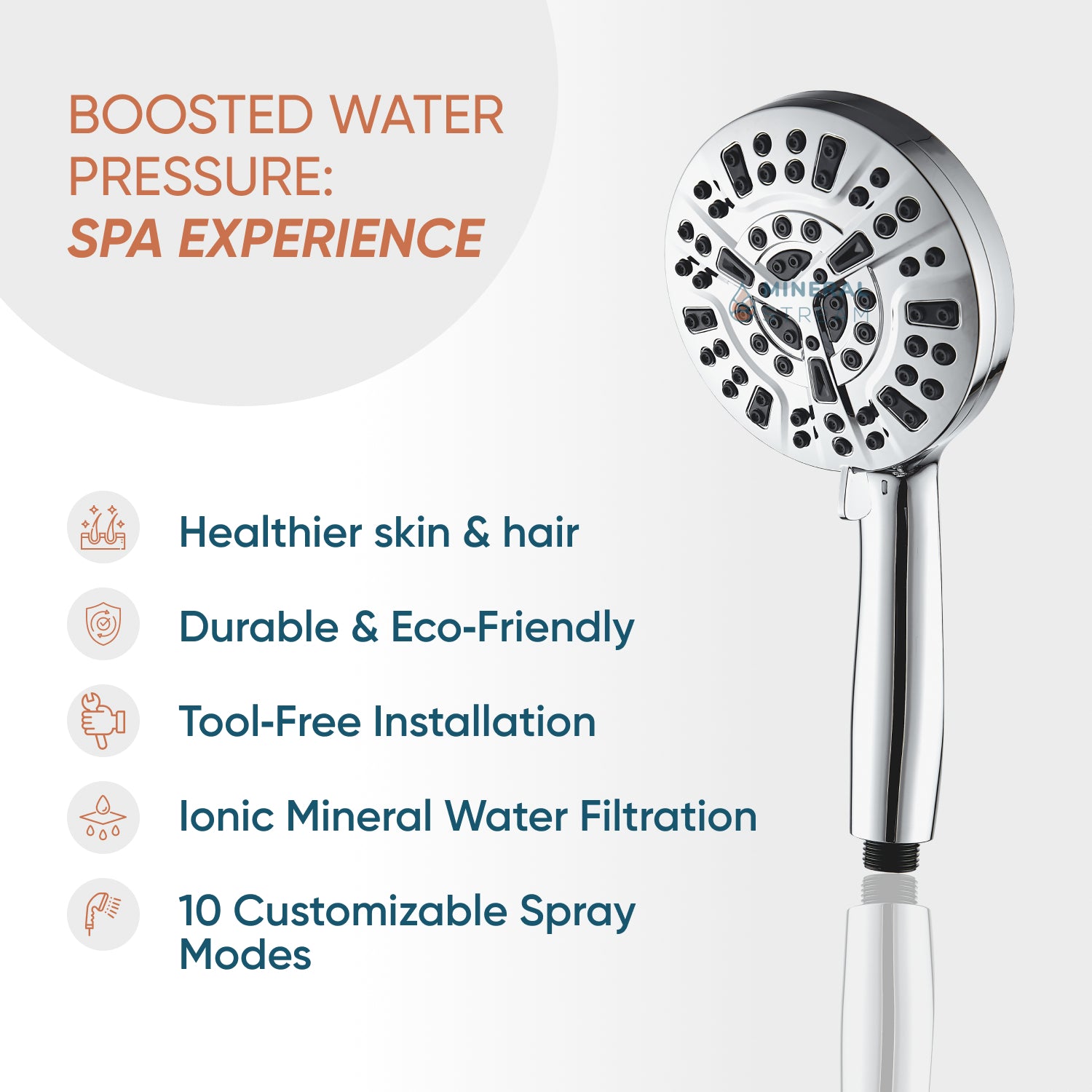 MineralStream Luxe 10 Mode Handdouche (Gefilterd)