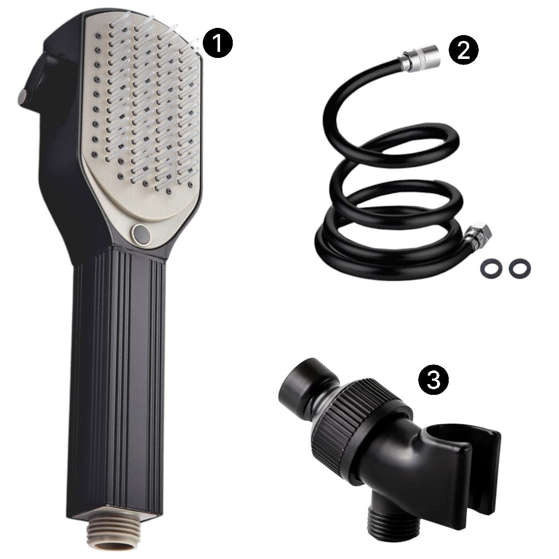 Detangler Comb Showerhead Douche Essentials Kit