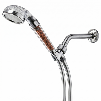 Eco-Friendly Showerhead Shower Essentials Kit - shower head, hose and holder components