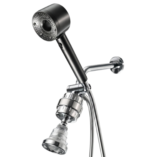 TWO SHOWER HEADS, DOUBLE FILTRATION
