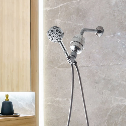 Luxe 9 Mode Showerhead Complete Shower Kit