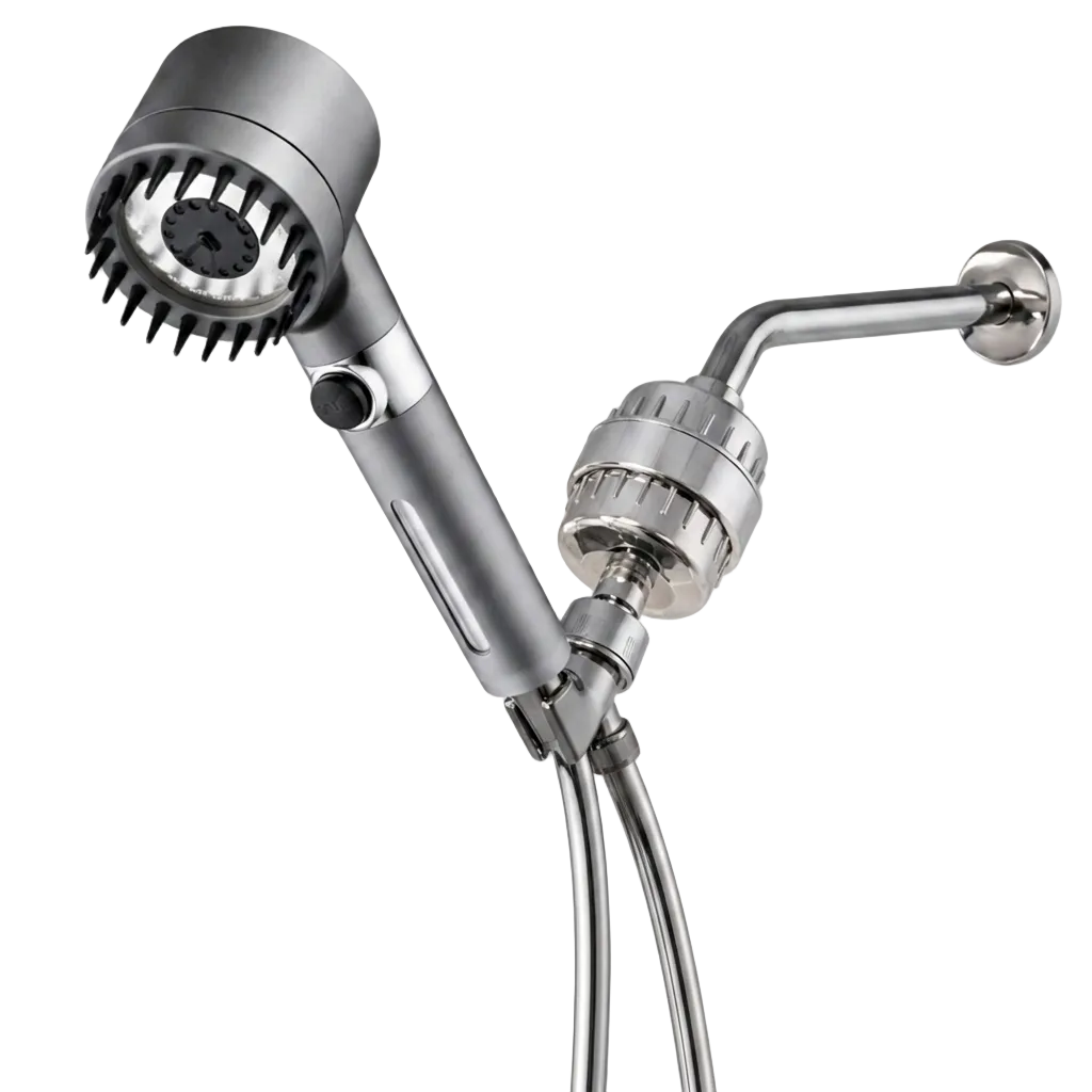DUBBELE FILTRATIE, COMPLETE DOUCHE-INSTALLATIE
